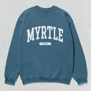 Myrtle Beach Sweatshirt Collegiate Crewneck Sweater Unisex