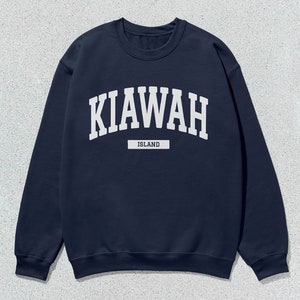 Kiawah Island Sweatshirt Collegiate Crewneck Sweater Unisex