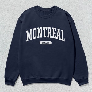 Montreal Sweatshirt Canada Collegiate Crewneck Sweater Unisex