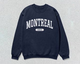 Montreal Sweatshirt Canada Collegiate Crewneck Sweater Unisex