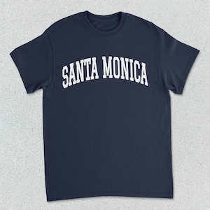 Santa Monica T-Shirt Collegiate Heavy Cotton Tee Unisex