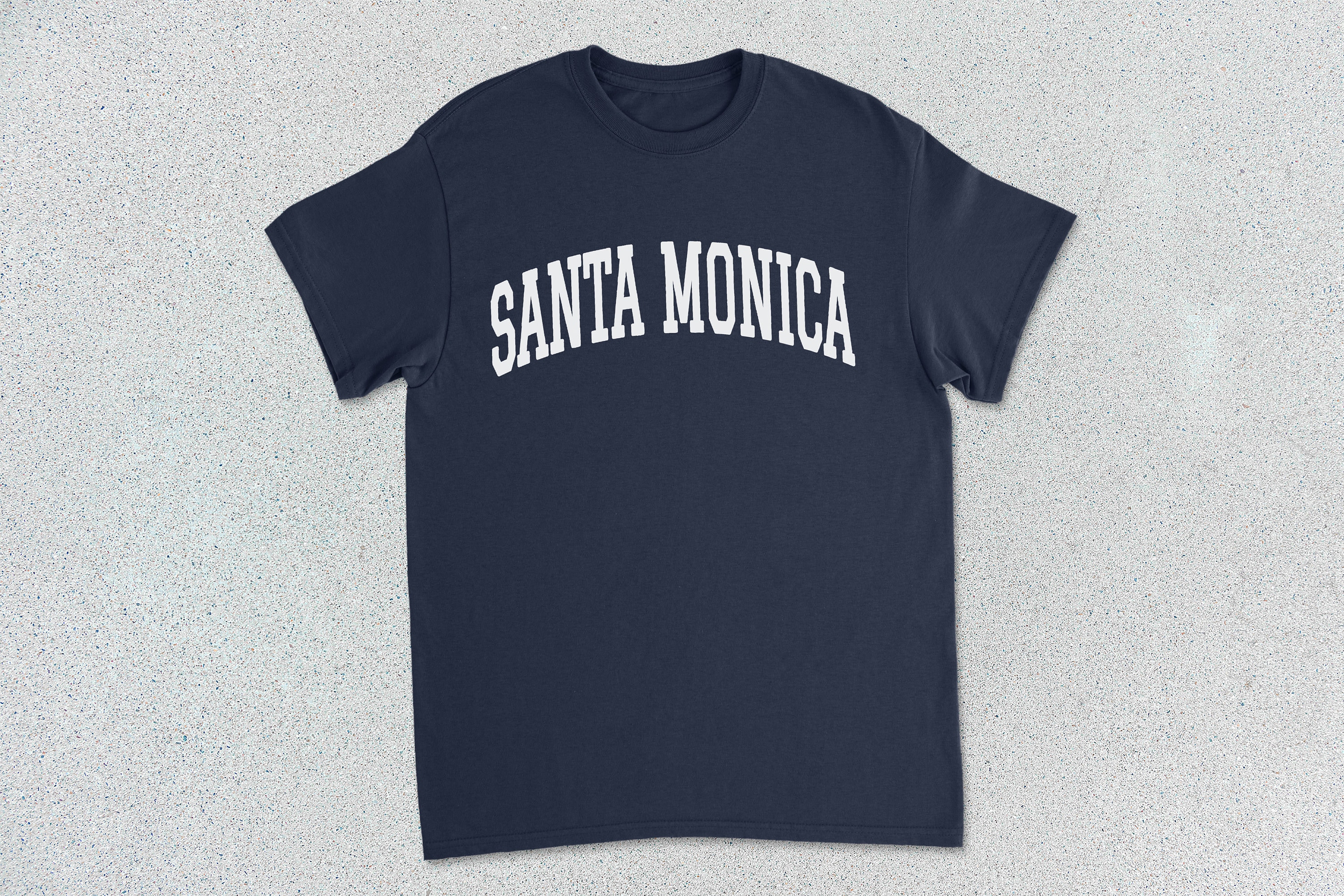 Santa Monica T-shirt Collegiate Heavy Cotton Tee Unisex - Etsy