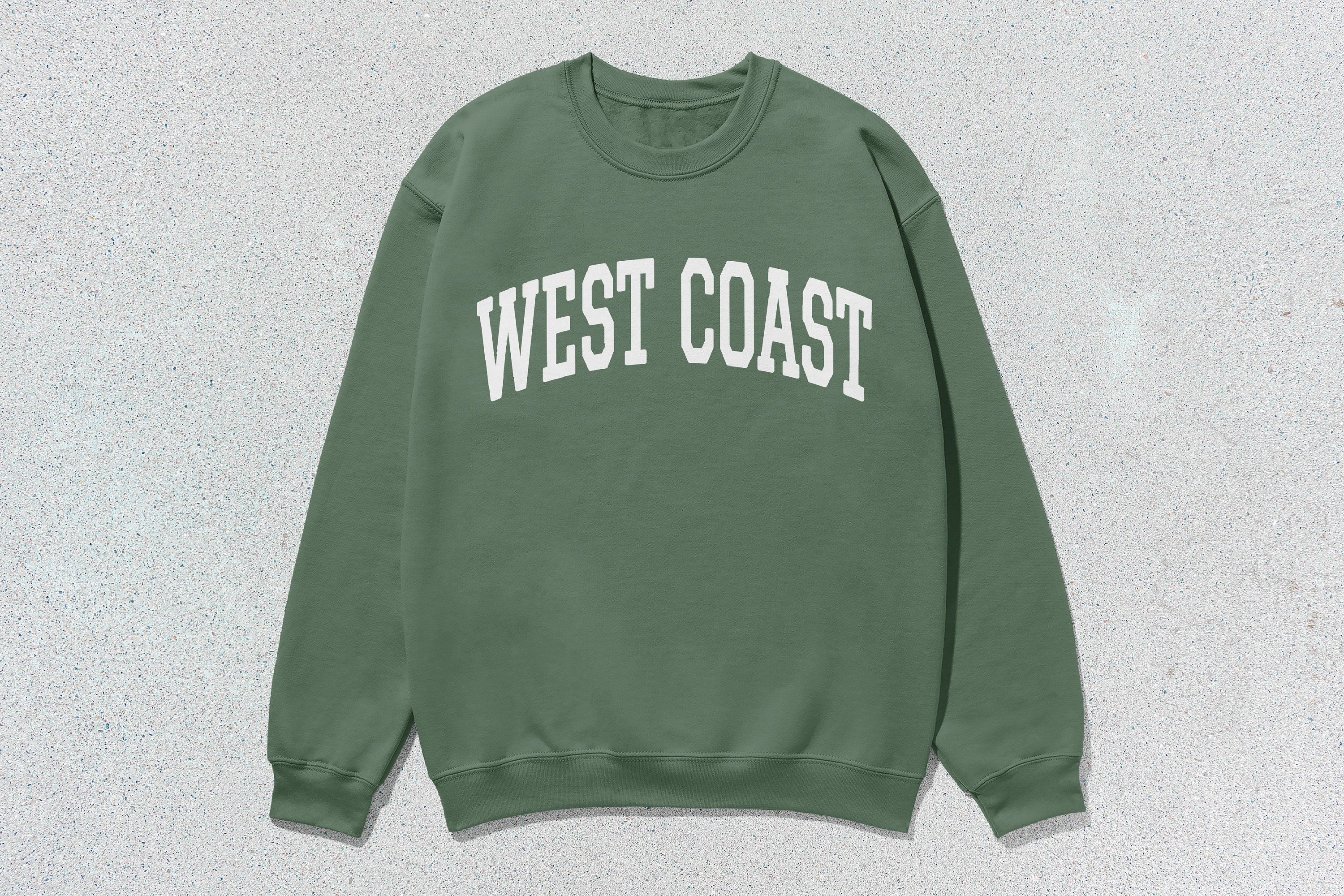 West Coast Sweatshirt Collegiate Crewneck Sweater Unisex Etsy
