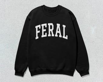 Moletom Feral Universitário com Gola Redonda Unissex