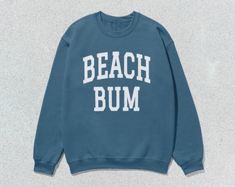 Beach Bum Sweatshirt Collegiate Crewneck Sweater Unisex