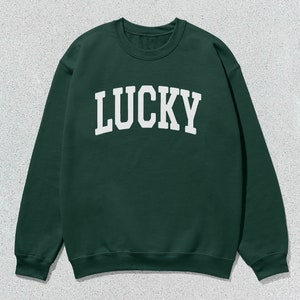 Lucky Sweatshirt Collegiate Crewneck Sweater Unisex