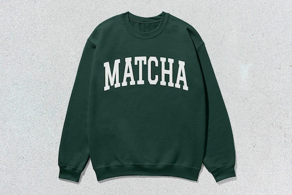 Matcha Sweatshirt Collegiate Crewneck Sweater Unisex - Etsy
