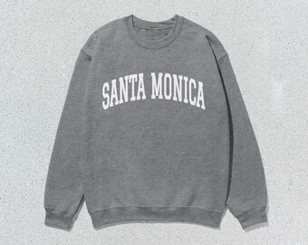 Santa Monica Sweatshirt Collegiate Crewneck Sweater Unisex