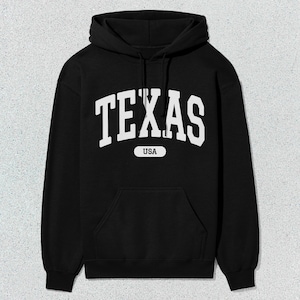 Texas Hoodie USA Collegiate Hooded Sweatshirt Unisex