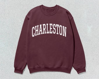 Charleston Sweatshirt Collegiate Crewneck Sweater Unisex