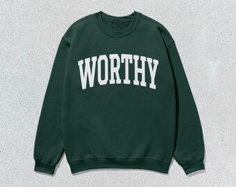 Worthy Sweatshirt Collegiate Crewneck Sweater Unisex
