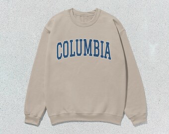 Columbia Sweatshirt Crewneck Sweater Unisex Navy - Etsy Canada