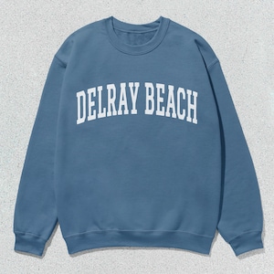 Delray Beach Sweatshirt Collegiate Crewneck Sweater Unisex