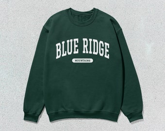 Blue Ridge Mountains Sweatshirt Collegiate Crewneck Sweater Unisex