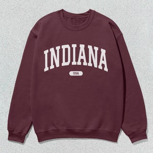 Indiana Sweatshirt USA Collegiate Crewneck Sweater Unisex