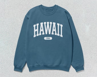 Hawaii Sweatshirt USA Collegiate Crewneck Sweater Unisex