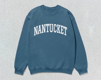 Nantucket Sweatshirt Collegiate Crewneck Sweater Unisex