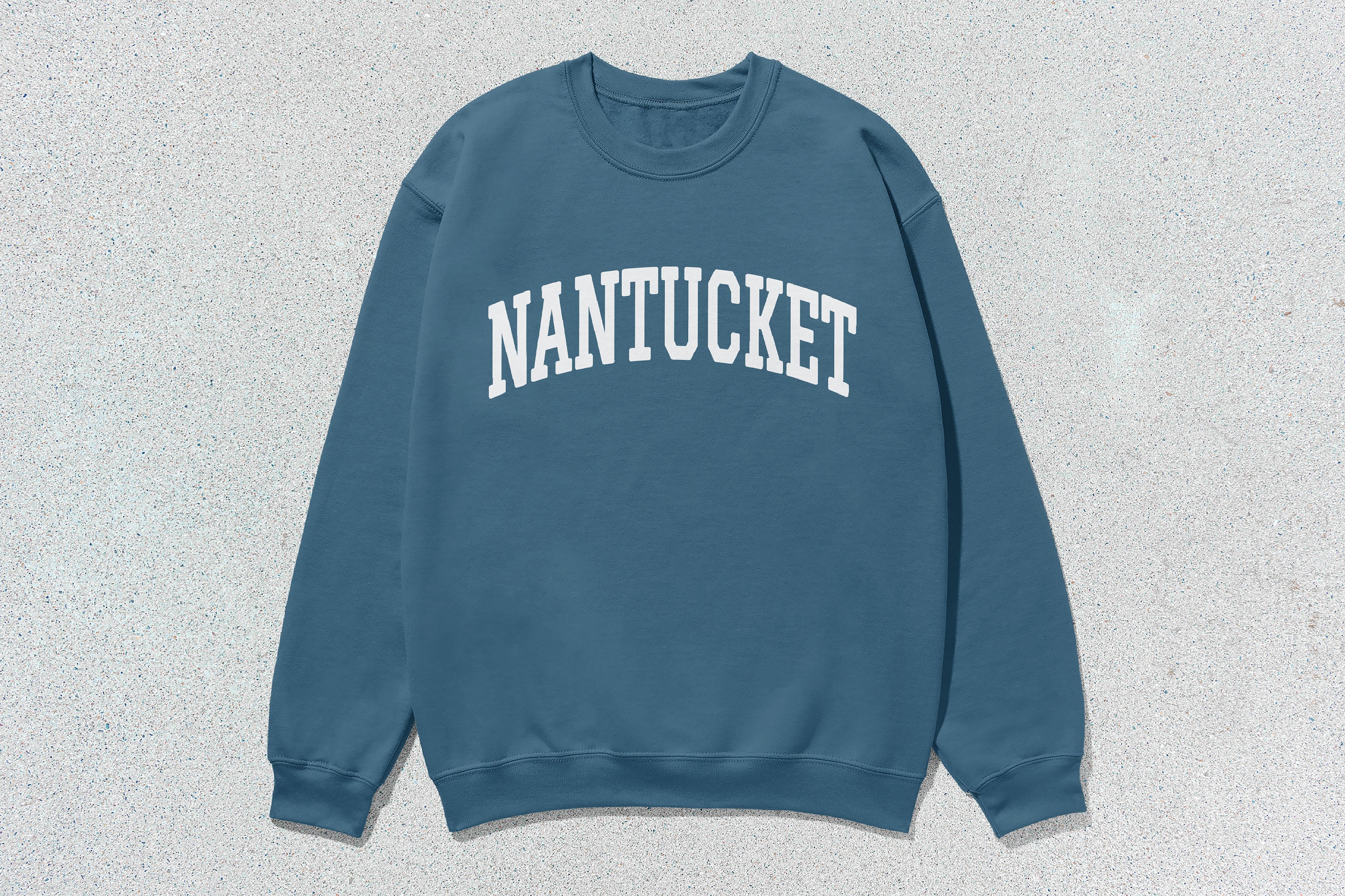 Embroidered Salt & Pepper Nantucket Crew-Neck Unisex Sweatshirt  (4047-SNP_EMB10217-GSM)