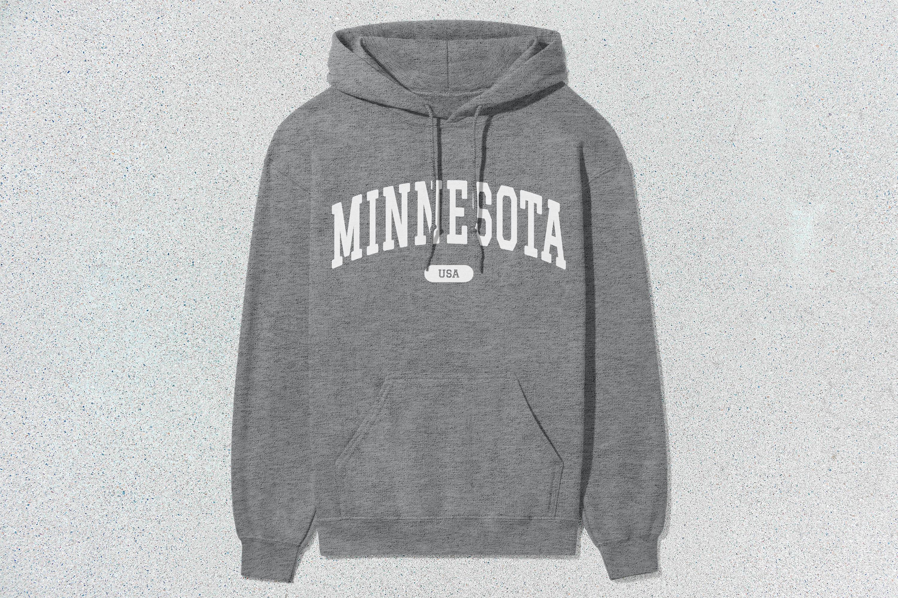 Minnesota Hoodie USA Collegiate Hooded Sweatshirt Unisex - Etsy