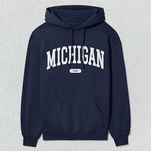 Michigan Hoodie USA Collegiate Hooded Sweatshirt Unisex