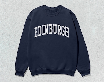 Edinburgh Sweatshirt Collegiate Crewneck Sweater Unisex