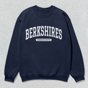 Berkshires Sweatshirt Massachusetts Collegiate Crewneck Sweater Unisex Navy