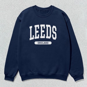 Leeds Sweatshirt England Collegiate Crewneck Sweater Unisex