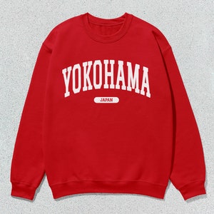 Yokohama Sweatshirt Japan Collegiate Crewneck Sweater Unisex