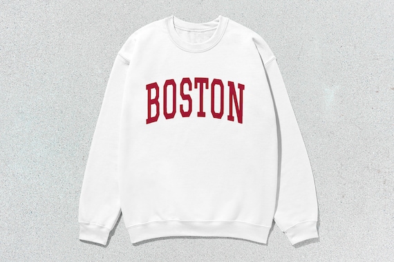 [GROVE]★22WT BOSTON JUMPER Boston Sweatshirt Collegiate Crewneck Sweater Unisex Red - Etsy
