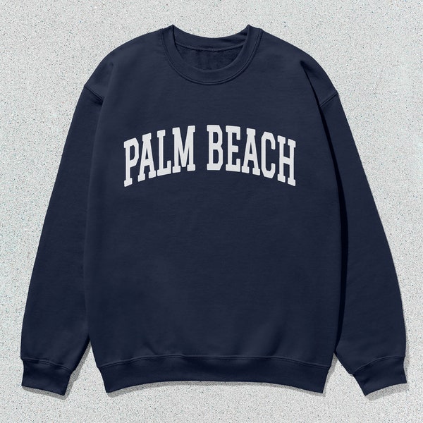 Palm Beach Sweatshirt Florida Collegiate Crewneck Sweater Unisex