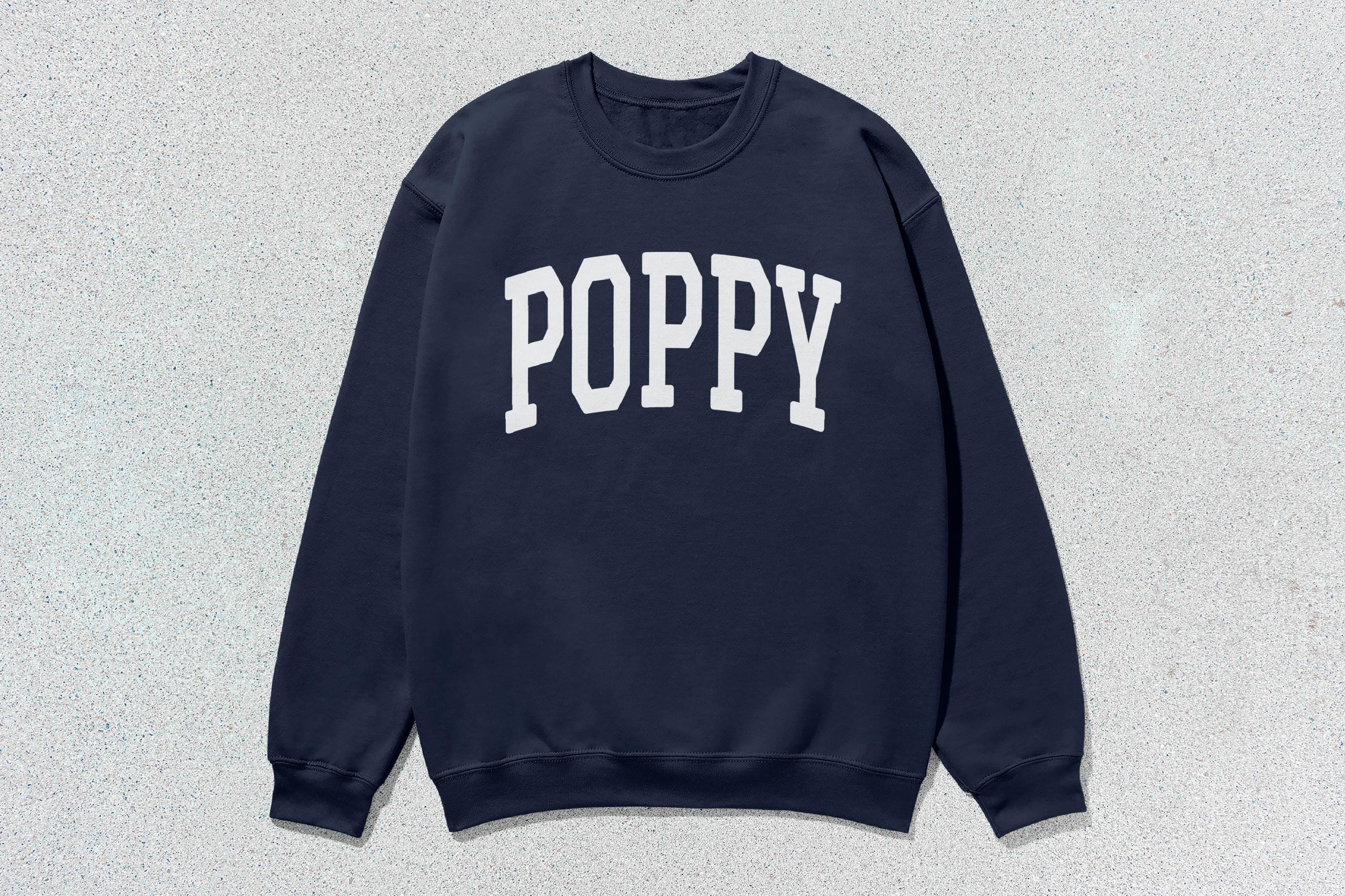 トップス POPPY BIG LOGO SWEATSHIRT (BLUE) Plus Size Hoodies for Women 3x Oversized Hoodies for Women
