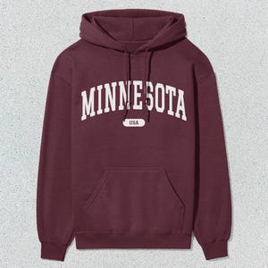 Minnesota Hoodie USA Collegiate Hooded Sweatshirt Unisex