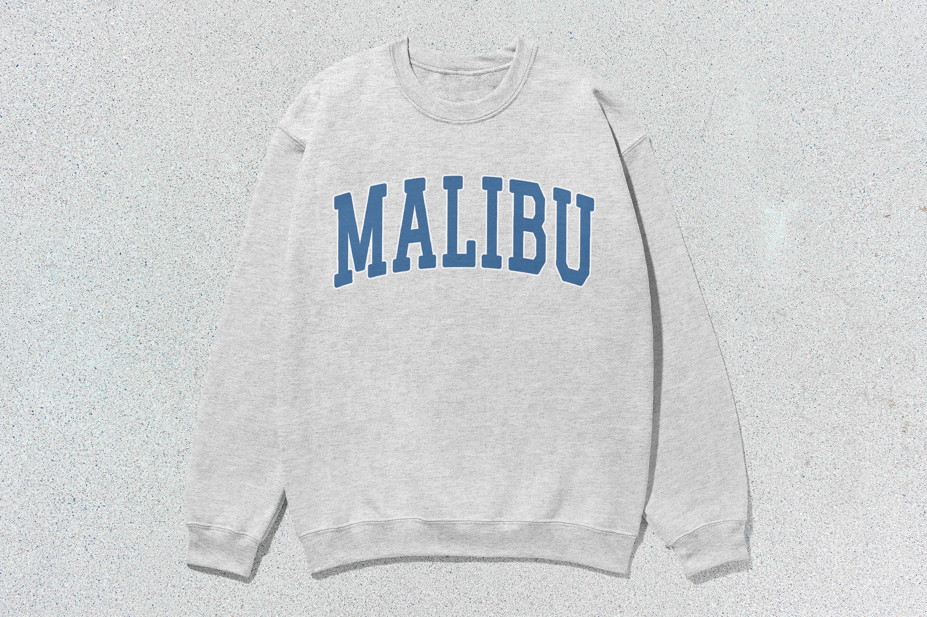 Light blue malibu sweatshirt hotsell