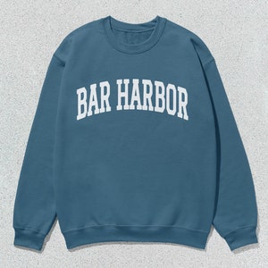 Bar Harbor Sweatshirt Maine Collegiate Crewneck Sweater Unisex