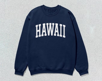 Hawaii Sweatshirt Collegiate Crewneck Sweater Unisex