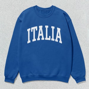Italia Sweatshirt Collegiate Crewneck Sweater Unisex