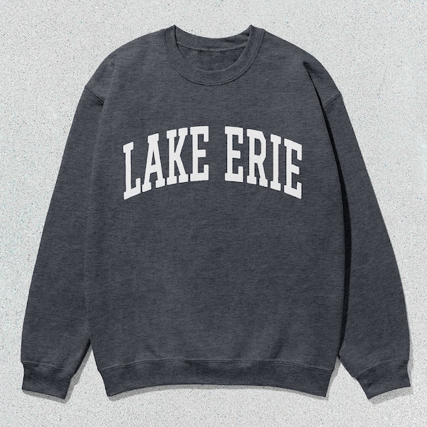 Lake Erie Sweatshirt Collegiate Crewneck Sweater Unisex