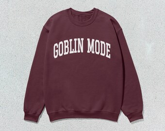 Goblin Mode Sweatshirt Collegiate Crewneck Sweater Unisex
