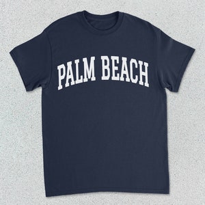 Palm Beach T-Shirt Collegiate Heavy Cotton Tee Unisex