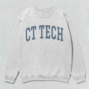 CT Tech Sweatshirt CT Technologist Collegiate Crewneck Sweater Unisex Grey
