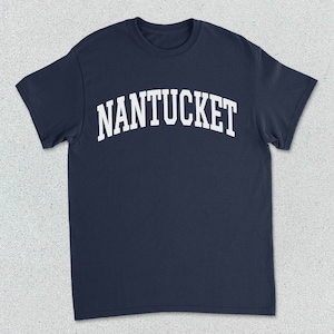 Nantucket T-Shirt Collegiate Heavy Cotton Tee Unisex