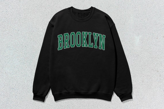 Brooklyn Sweatshirt Collegiate Crewneck Sweater Unisex Green