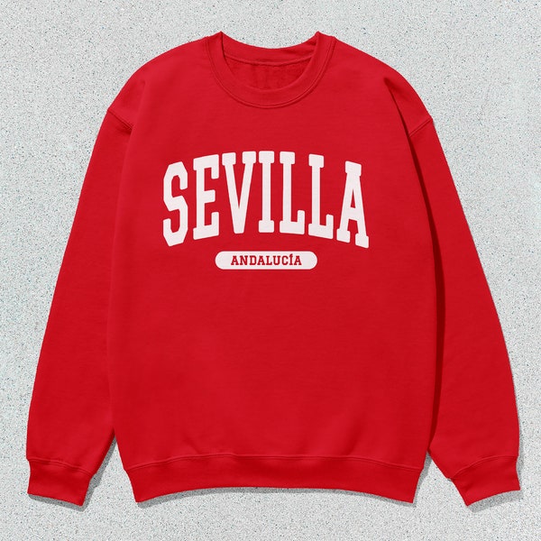 Sudadera Sevilla Andalucía Collegiate Crewneck Sweater Unisex