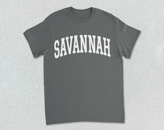 Savannah T-shirt Georgia Collegiate zwaar katoenen T-shirt, uniseks