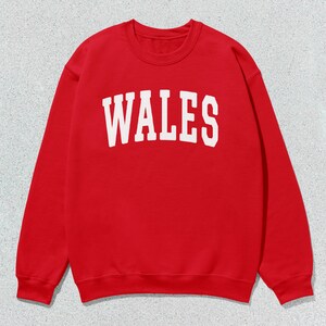 Wales-tröja, universitets- och rundhalströja, unisex