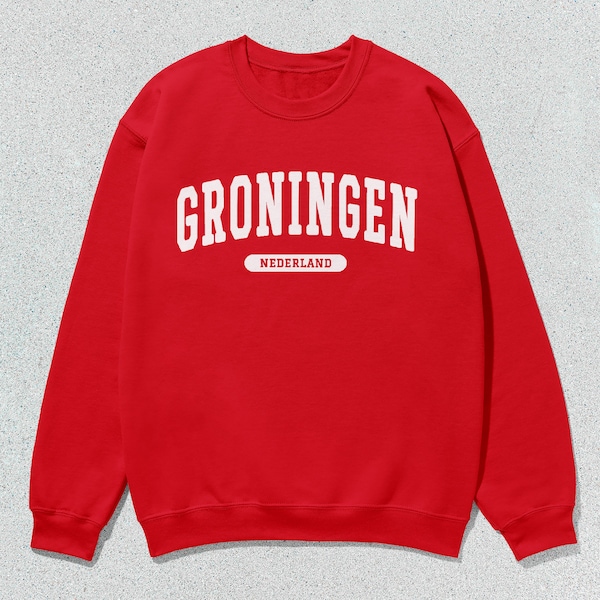 Groningen Sweatshirt Nederland Collegiate Crewneck Sweater Unisex