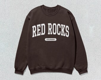 Red Rocks Sweatshirt Colorado Collegiate Crewneck Sweater Unisex