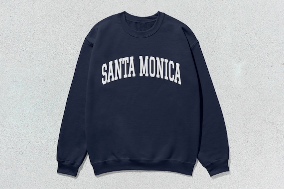 Santa Monica Sweatshirt Collegiate Crewneck Sweater Unisex - Etsy