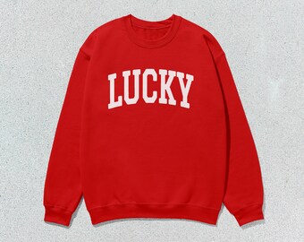 Lucky Sweatshirt Collegiate Crewneck Sweater Unisex - Etsy