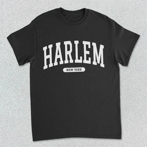 Harlem T-Shirt New York Collegiate Heavy Cotton Tee Unisex